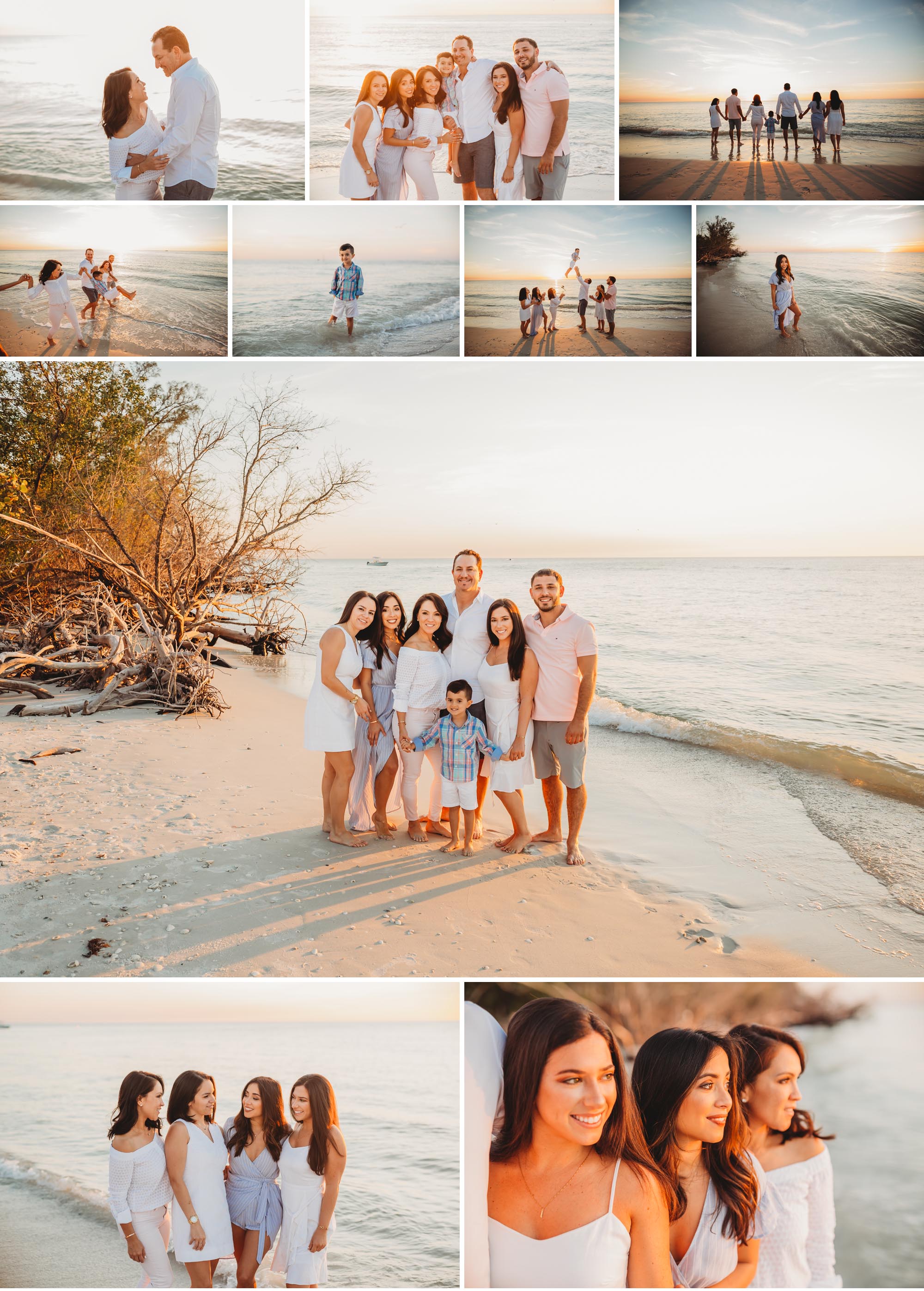 Family Thanksgiving Session in Naples on the Beach with Photographer Kelly Jones