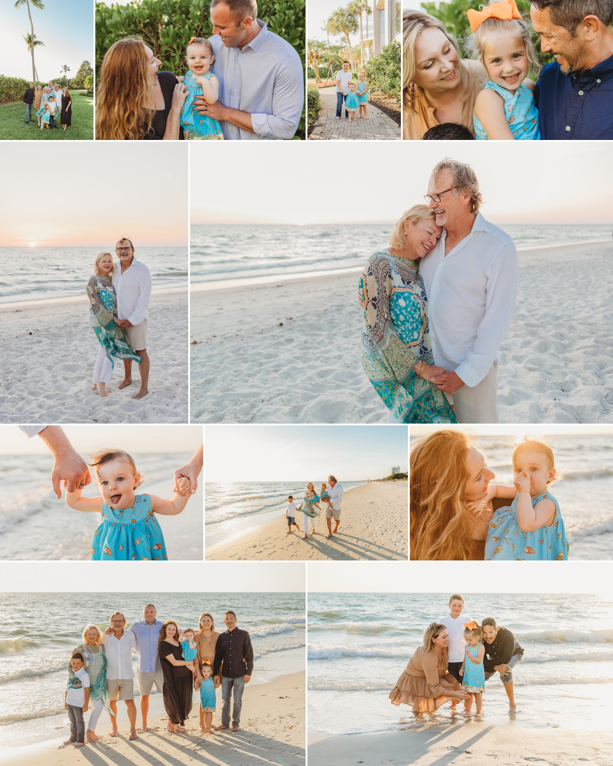 Extended Family Photo Session on the Beach in Florida 